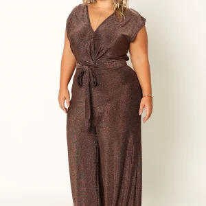 Nora Wide Leg Jumpsuit - Chocolate(XS)